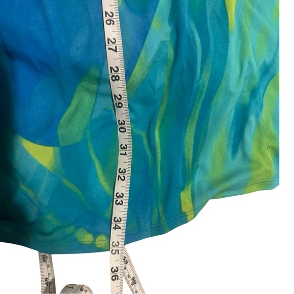 Natori Bat sleeve Y2K Tunic Dress Size M Blue,gree - Picture 9 of 10